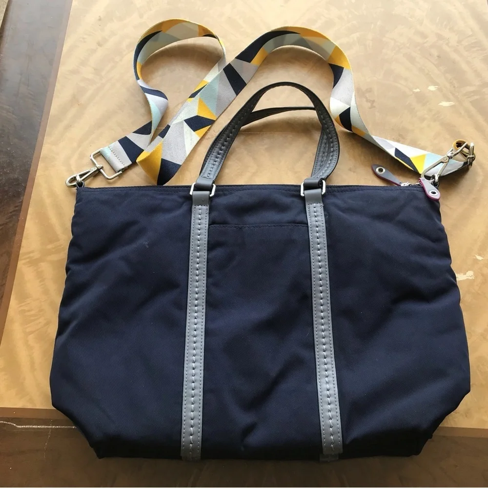 Vera Bradley Navy and Gray shoulder bag with strap